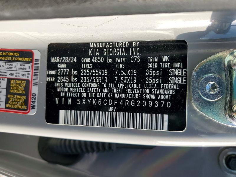 Снимка 14 от търг – 2024 KIA SPORTAGE с VIN 5XYK6CDF4RG209370