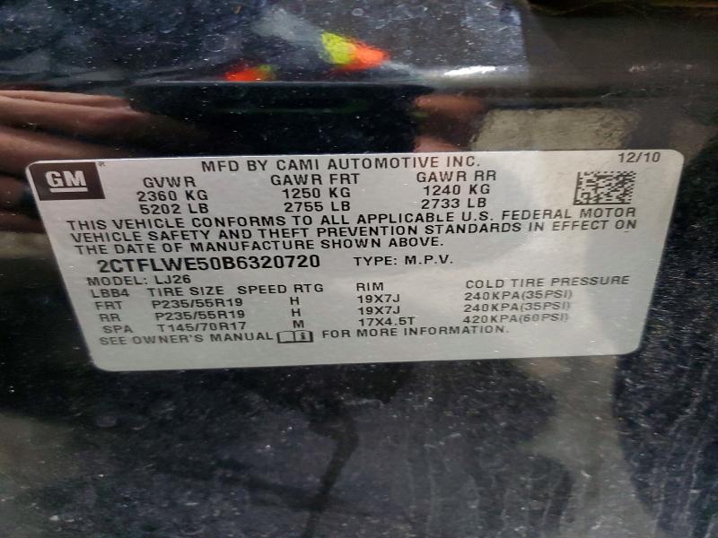 Photo 14 from auction – 2011 GMC TERRAIN with VIN 2CTFLWE50B6320720