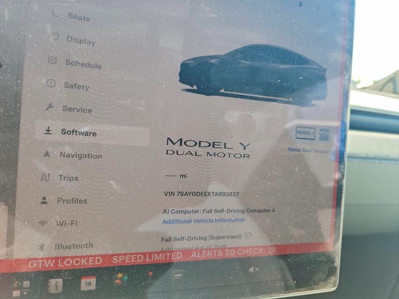 Photo 9 from auction – 2026 TESLA MODEL Y with VIN 7SAYGDEEXTA693837