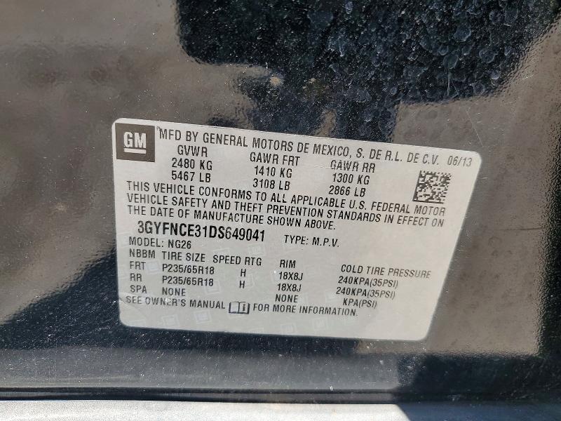 Photo 14 from auction – 2013 CADILLAC SRX with VIN 3GYFNCE31DS649041