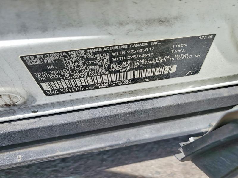 Photo 14 from auction – 2020 TOYOTA RAV4 with VIN 2T3H1RFV0LC045416
