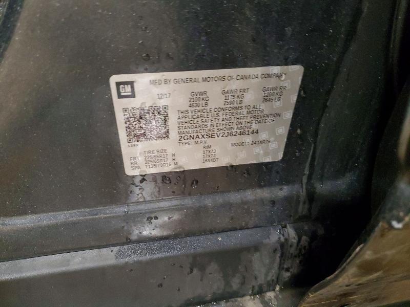Photo 14 from auction – 2018 CHEVROLET EQUINOX with VIN 2GNAXSEV2J6246144