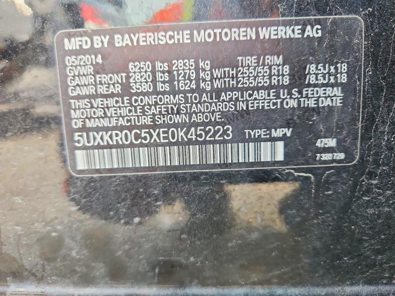 Photo 14 from auction – 2014 BMW X5 with VIN 5UXKR0C5XE0K45223