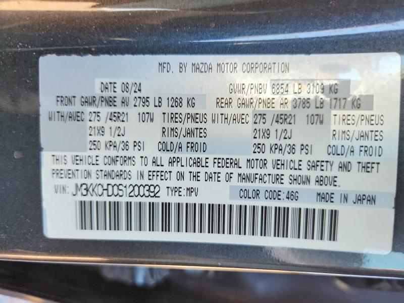 Photo 14 from auction – 2025 MAZDA CX-90 with VIN JM3KKCHD0S1200392