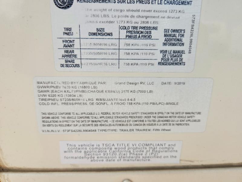 Photo 10 from auction – 2020 GRAN SOLITUDE with VIN 573FS4226L9904048