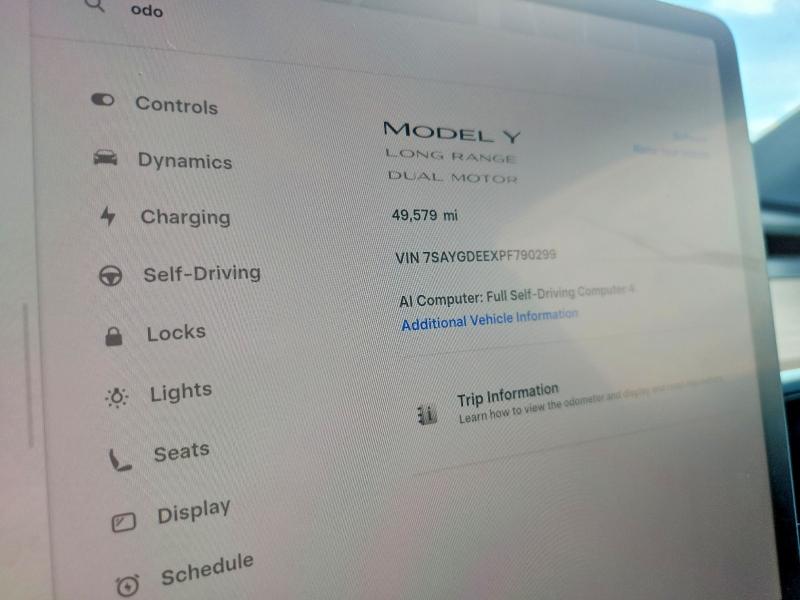صورة رقم 9 من المزاد - 2023 TESLA MODEL Y مع VIN 7SAYGDEEXPF790299
