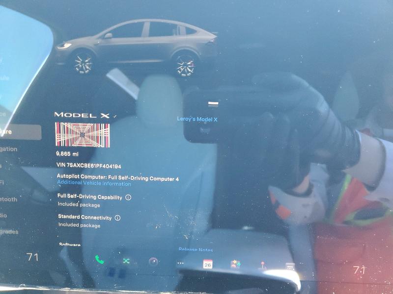 Photo 9 from auction – 2023 TESLA MODEL X with VIN 7SAXCBE61PF404194