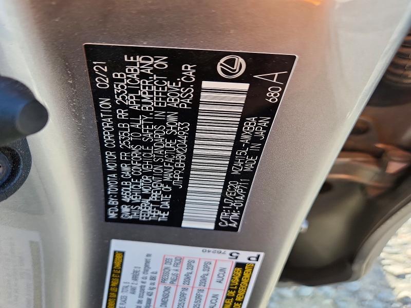 Photo 14 from auction – 2021 LEXUS UX with VIN JTHP9JBH8M2044933