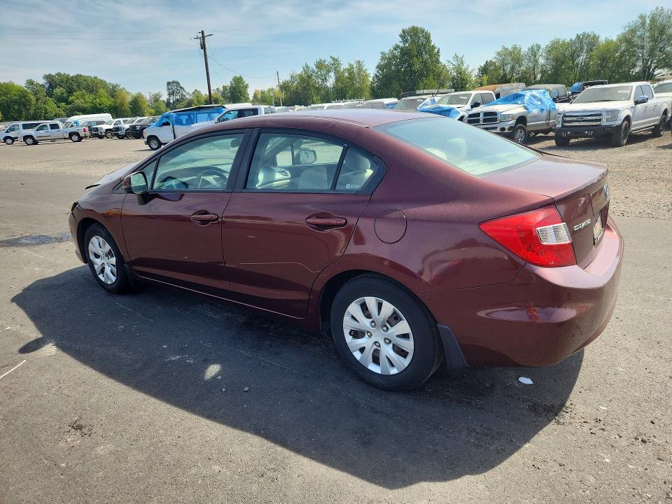 Photo 2 from auction – 2012 HONDA CIVIC with VIN 2HGFB2F54CH585380
