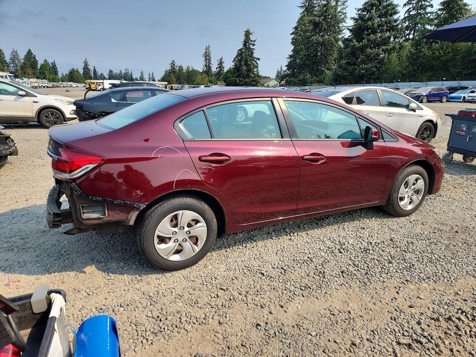Photo 3 from auction – 2013 HONDA CIVIC with VIN 19XFB2F59DE277990