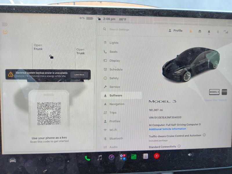 Photo 9 from auction – 2022 TESLA MODEL 3 with VIN 5YJ3E1EA3NF304003