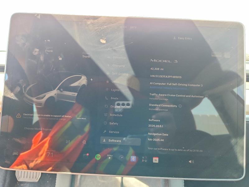 Photo 9 from auction – 2023 TESLA MODEL 3 with VIN 5YJ3E1EA3PF485915