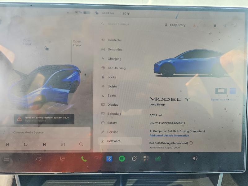 Photo 9 from auction – 2026 TESLA MODEL Y with VIN 7SAYGDED9TA648413