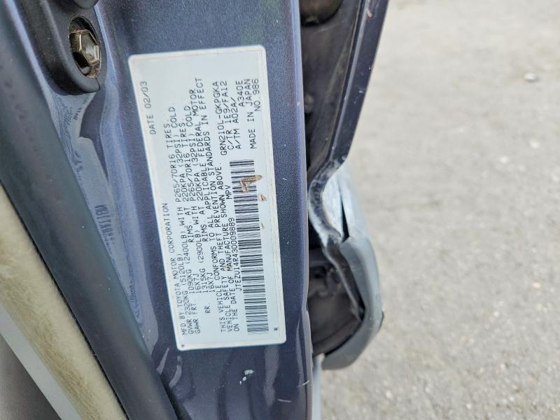 Photo 14 from auction – 2003 TOYOTA 4RUNNER with VIN JTEZU14R430009889