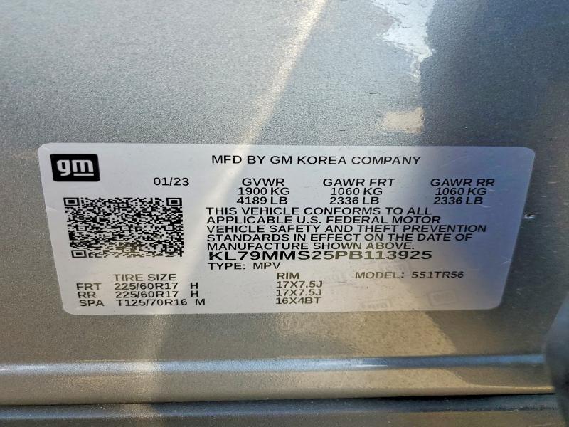 Photo 14 from auction – 2023 CHEVROLET TRAILBLAZER with VIN KL79MMS25PB113925