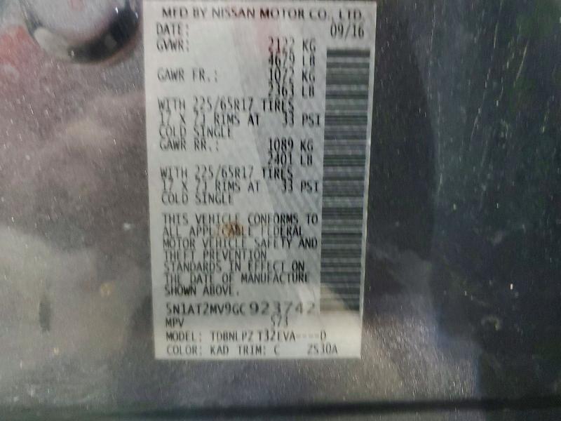 Photo 14 from auction – 2016 NISSAN ROGUE with VIN 5N1AT2MV9GC923742
