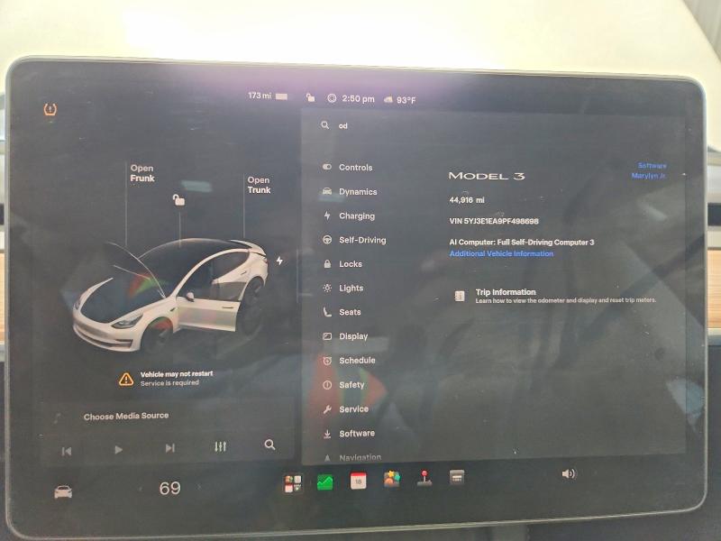 Снимка 9 от търг – 2023 TESLA MODEL 3 с VIN 5YJ3E1EA9PF498698