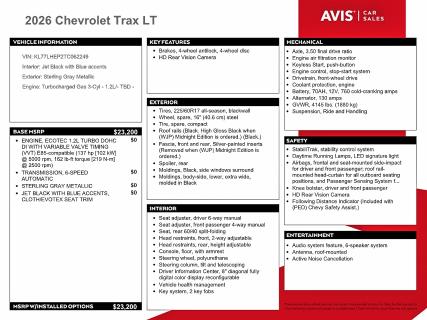 Photo 12 from auction – 2026 CHEVROLET TRAX with VIN KL77LHEP2TC062249