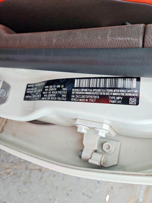 Photo 14 from auction – 2015 JEEP RENEGADE with VIN ZACCJBDT0FPB75874