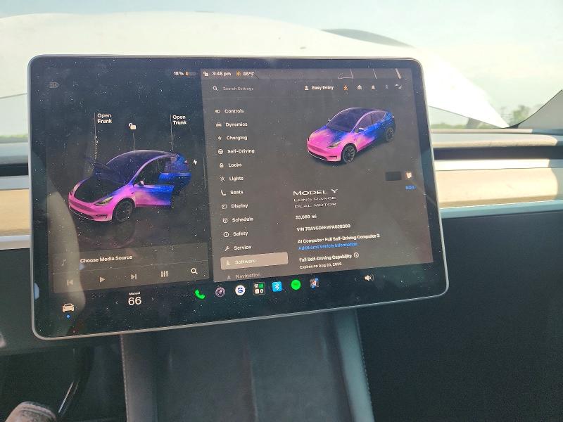 Photo 9 from auction – 2023 TESLA MODEL Y with VIN 7SAYGDEEXPA028300