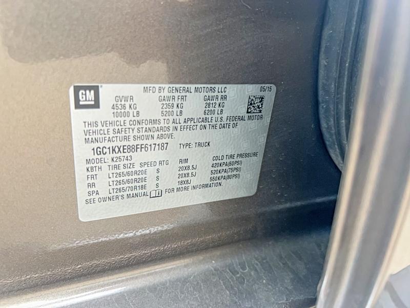 Photo 10 from auction – 2015 CHEVROLET SILVERADO with VIN 1GC1KXE88FF617187