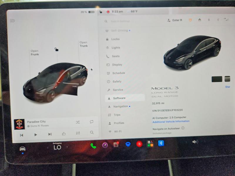 Photo 9 from auction – 2018 TESLA MODEL 3 with VIN 5YJ3E1EBXJF103220