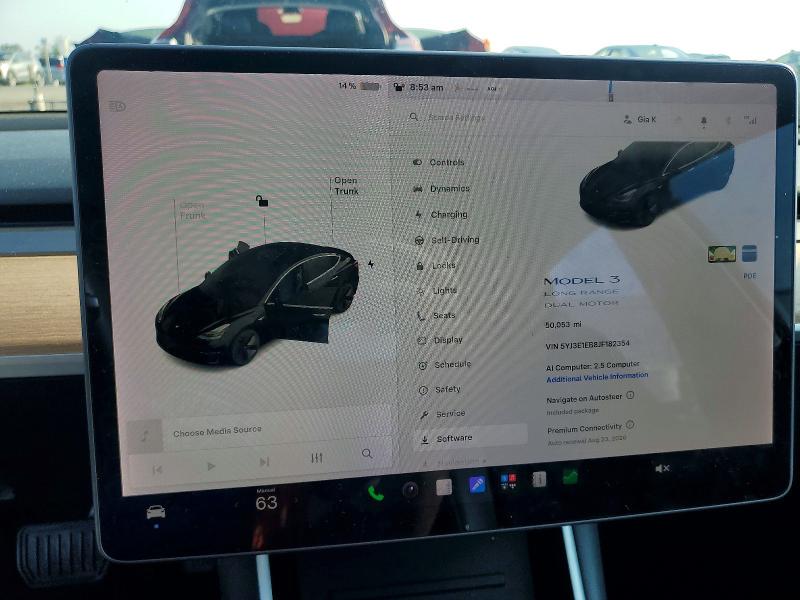 Photo 9 from auction – 2018 TESLA MODEL 3 with VIN 5YJ3E1EB8JF182354
