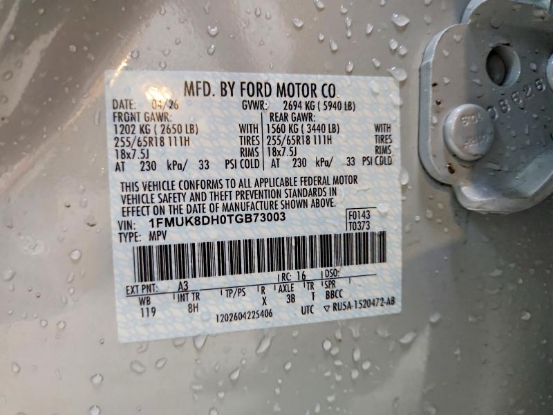 Photo 14 from auction – 2026 FORD EXPLORER with VIN 1FMUK8DH0TGB73003