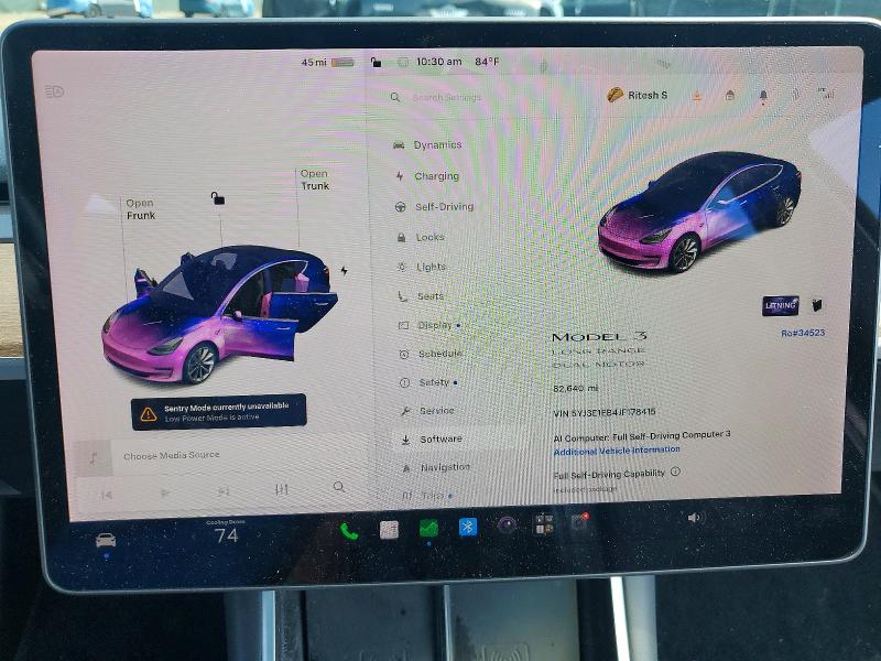 Photo 9 from auction – 2018 TESLA MODEL 3 with VIN 5YJ3E1EB4JF178415