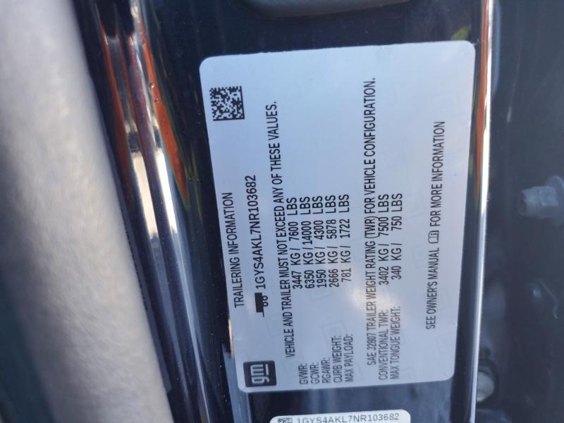 Photo 14 from auction – 2022 CADILLAC ESCALADE with VIN 1GYS4AKL7NR103682