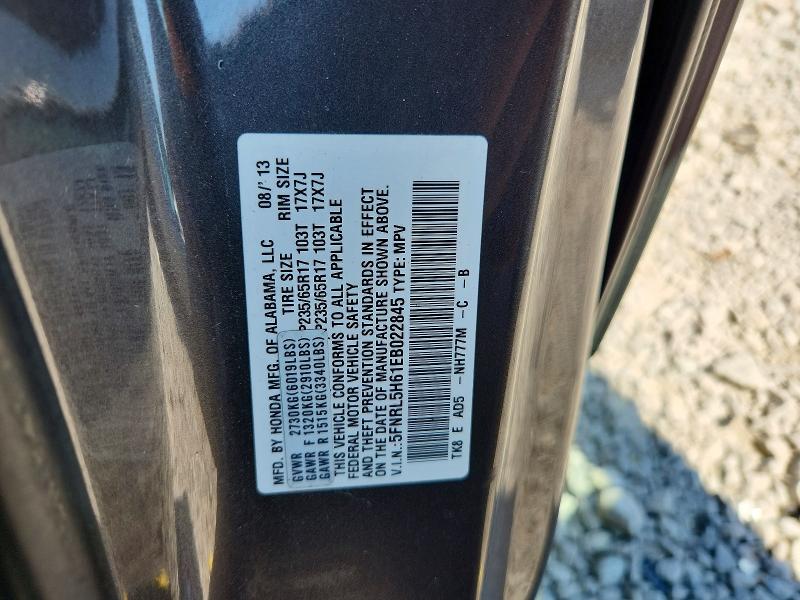 Photo 14 from auction – 2014 HONDA ODYSSEY with VIN 5FNRL5H61EB022845