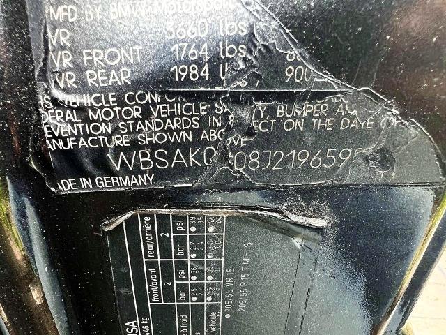 Photo 13 from auction – 1988 BMW M3 with VIN WBSAK0308J2196598