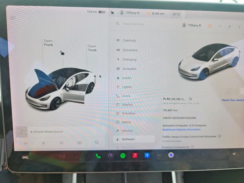 Photo 9 from auction – 2019 TESLA MODEL 3 with VIN 5YJ3E1EA5KF420296
