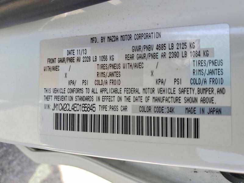 Photo 14 from auction – 2014 MAZDA 5 with VIN JM1CW2CL4E0165845