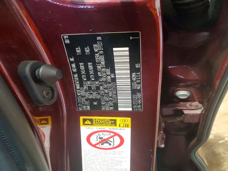 Photo 14 from auction – 2019 TOYOTA HIGHLANDER with VIN 5TDJZRFHXKS724323