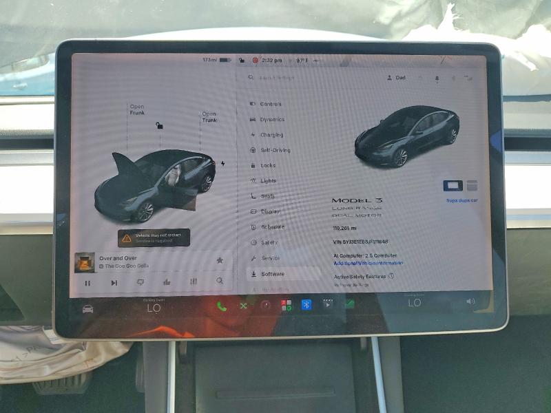 Photo 9 from auction – 2018 TESLA MODEL 3 with VIN 5YJ3E1EB8JF111848