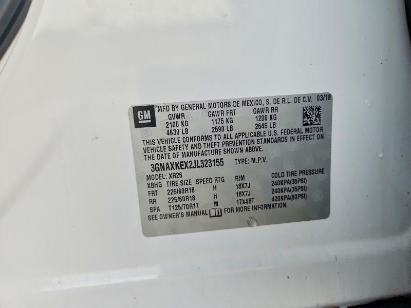 Photo 14 from auction – 2018 CHEVROLET EQUINOX with VIN 3GNAXKEX2JL323155