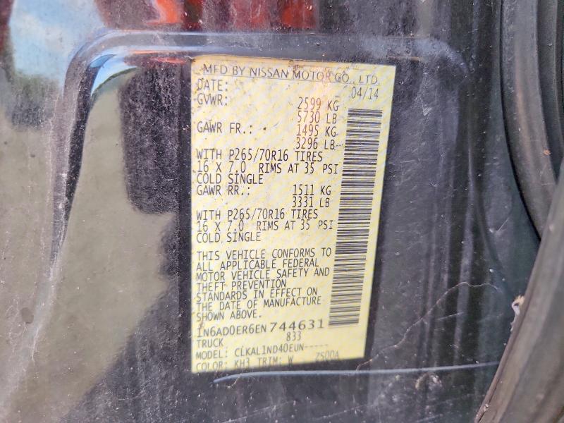 Photo 14 from auction – 2014 NISSAN FRONTIER with VIN 1N6AD0ER6EN744631