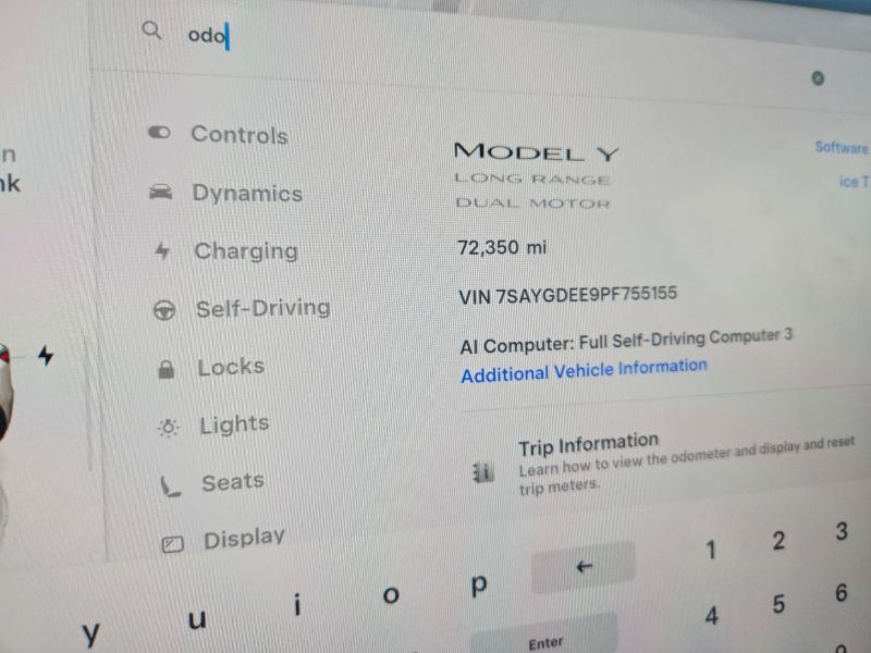 Photo 9 from auction – 2023 TESLA MODEL Y with VIN 7SAYGDEE9PF755155