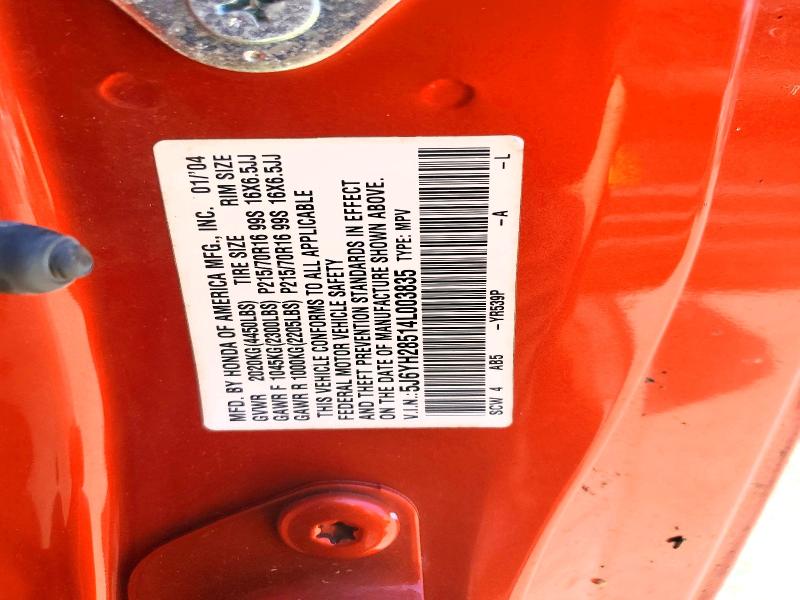 Photo 14 from auction – 2004 HONDA ELEMENT with VIN 5J6YH28514L003835