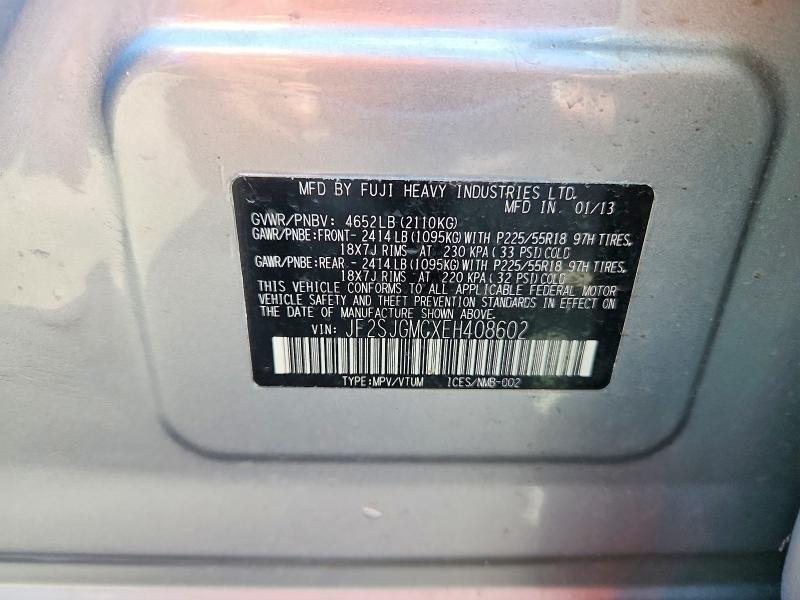 Фото 14 с аукциона – 2014 SUBARU FORESTER с VIN JF2SJGMCXEH408602