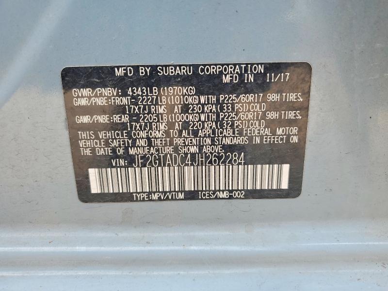 Photo 14 from auction – 2018 SUBARU CROSSTREK with VIN JF2GTADC4JH262284