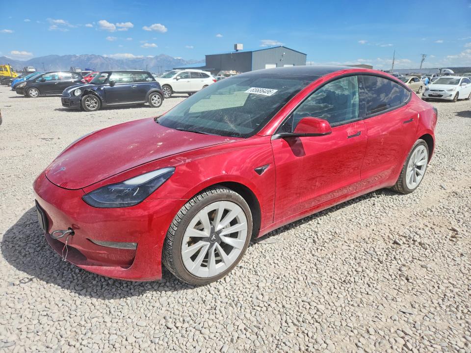 TESLA MODEL 3 2022 with VIN 5YJ3E1EB0NF287749 - Photo from auction