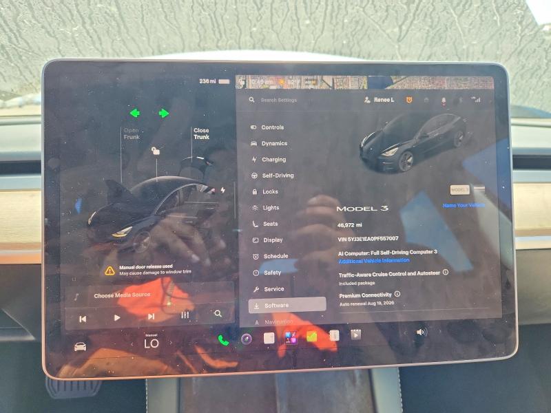 Foto 9 de la subasta – 2023 TESLA MODEL 3 con VIN 5YJ3E1EA0PF557007