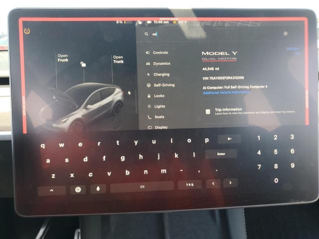 Photo 9 from auction – 2024 TESLA MODEL Y with VIN 7SAYGDEF2RA312368