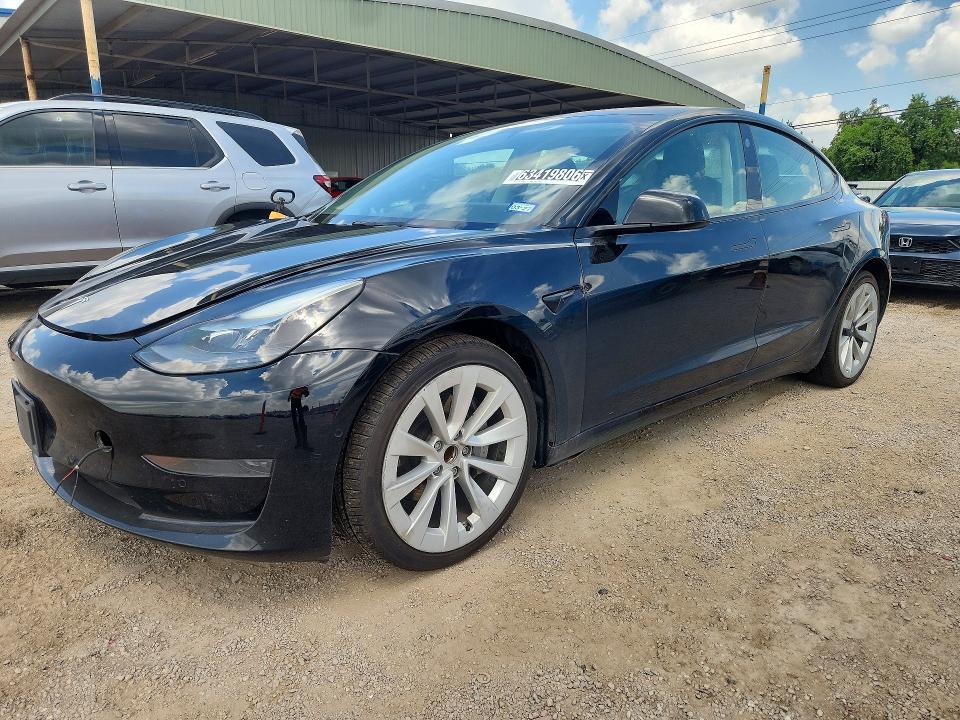 TESLA MODEL 3 2022 with VIN 5YJ3E1EA7NF187719 - Photo from auction