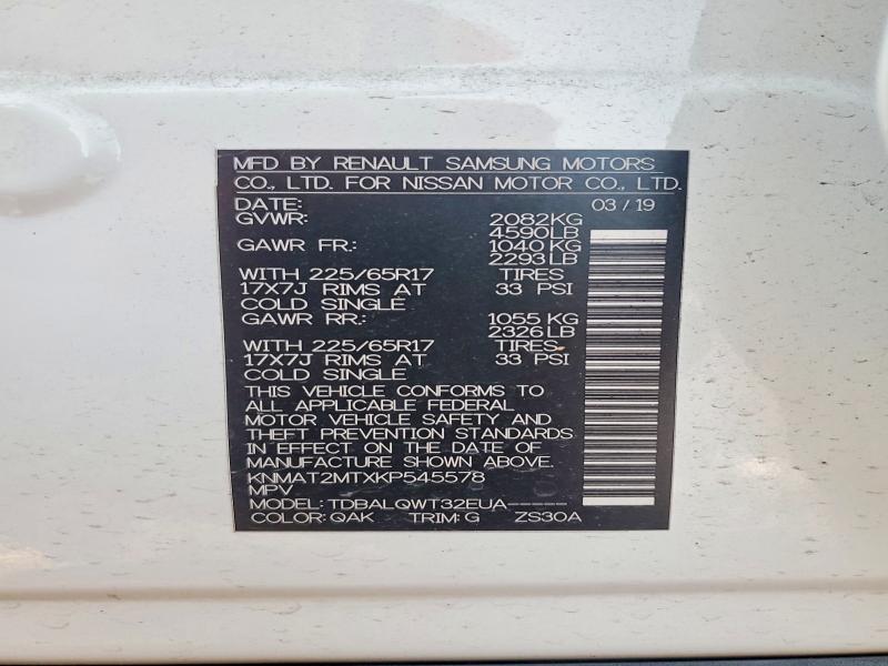 Photo 14 from auction – 2019 NISSAN ROGUE with VIN KNMAT2MTXKP545578