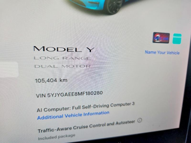 Снимка 9 от търг – 2021 TESLA MODEL Y с VIN 5YJYGAEE8MF180280