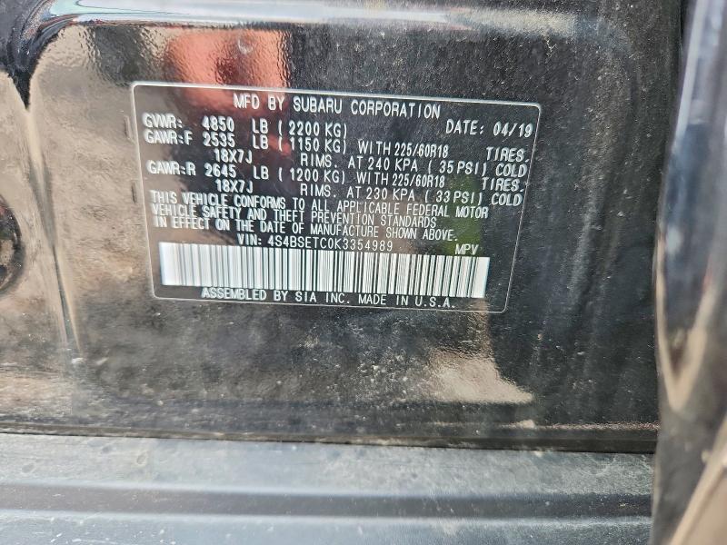 Photo 14 from auction – 2019 SUBARU OUTBACK with VIN 4S4BSETC0K3354989