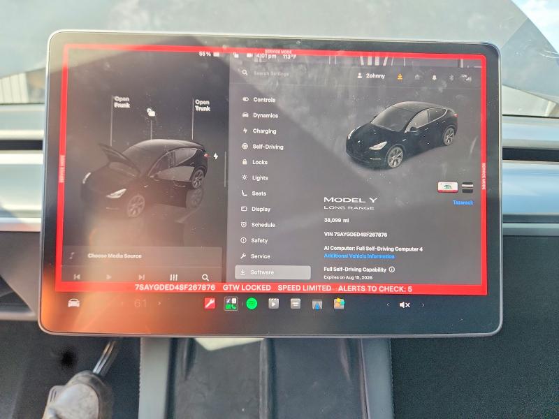 Photo 9 from auction – 2025 TESLA MODEL Y with VIN 7SAYGDED4SF267876
